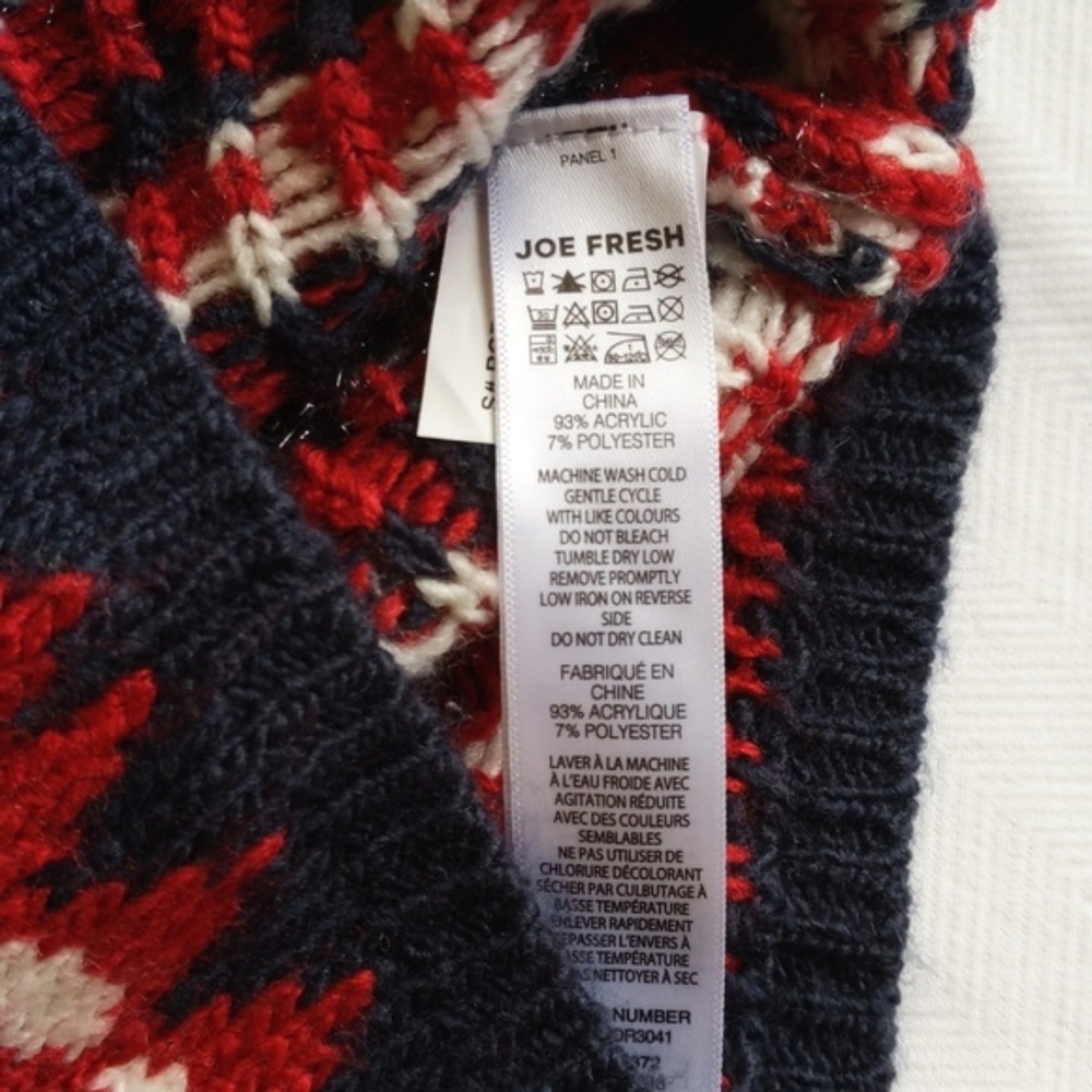 joe fresh chunky patterned knit sweater dress 18-24 months baby toddler girls - Picture 4 of 5